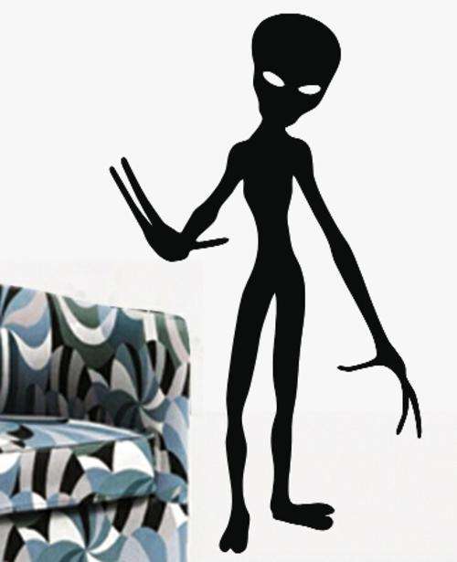 VINYL DECAL - ALIEN 2 - WALL ART - CHOOSE COLOUR