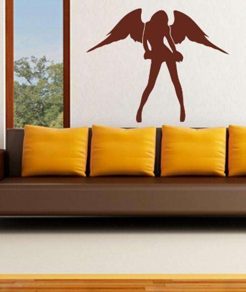 VINYL DECAL - ANGELBABE - WALL ART - CHOOSE COLOUR