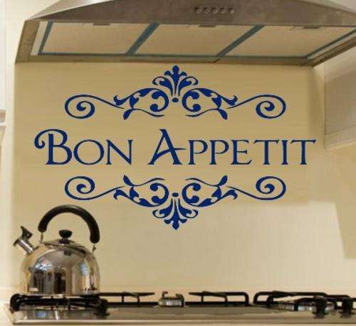 VINYL DECAL - BON APPETIT KITCHEN INSPIRATIONAL QUOTE 1 - WALL ART