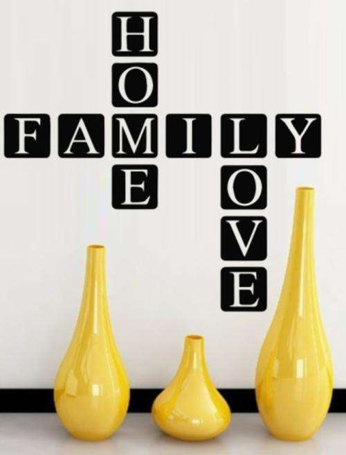FREE SHIP/LOW COURIER - FAMILY LOVE - WALL STICKER - 60+ COLOURS