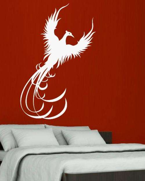 FREE SHIPPING - PHOENIX 3 WALL STICKER - CHOOSE COLOUR