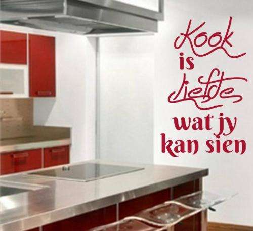 FREE SHIPPING - KOOK IS LIEFDE AFRIKAANSE KWOTASIE 3 WALL STICKER - CHOOSE COLOUR