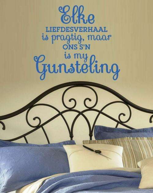 FREE SHIP/LOW COURIER - LIEFDESVERHAAL AFRIKAANSE KWOTASIE 1 - WALL STICKER - 60+ COLOURS