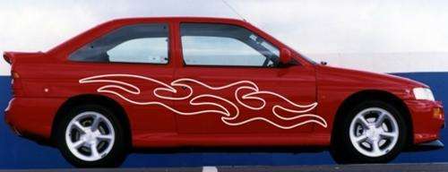 FREE SHIP/LOW COURIER - TRIBAL FLAMES OUTLINE 1 - CAR ART - 60+ COLOURS