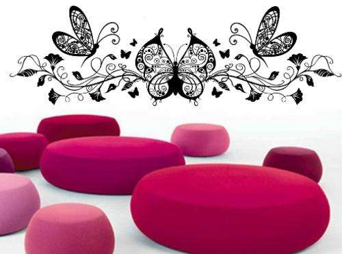 FREE SHIP/LOW COURIER - BEAUTIFUL BUTTERFLY DESIGN 1 WALL STICKER - XLRG 60+ COLOURS