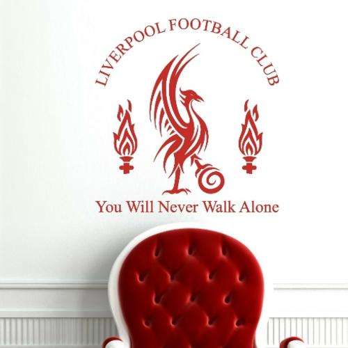 FREE SHIP/LOW COURIER - STYLIZED LIVERPOOL FOOTBALL CLUB DESIGN WALL STICKER - MED 55 COLOURS