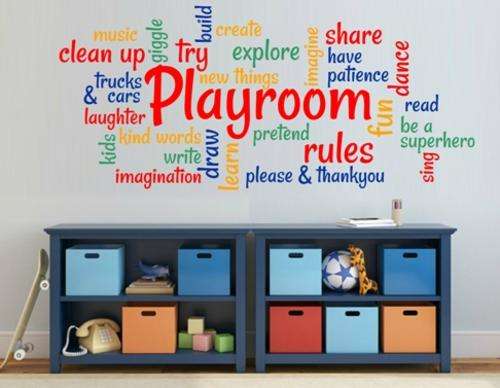 FREE SHIP/LOW COURIER - PLAYROOM FOR YOUR CHILD'S ROOM DESIGN 4 WALL STICKER - XLRG 55 COLOURS