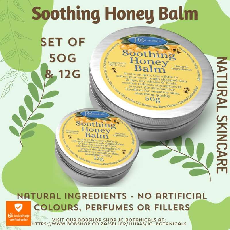 All Natural Soothing Honey Balm Set of Two 50g & 12g - Enhance Healing, Protect Your Skin