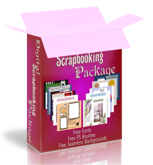 Digital Scrapbooking Ebook Package on DVD + Free Software, Fonts, Embellishments, Etc