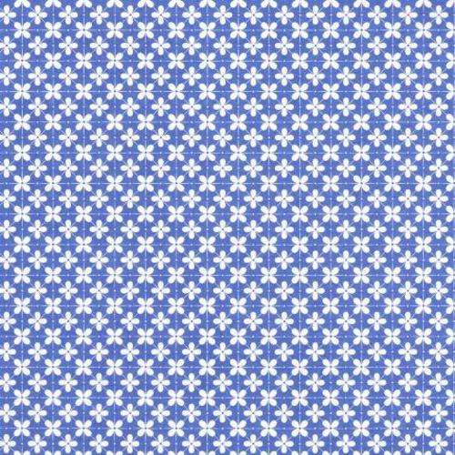 Scrapbooking Paper 30cm x 30cm - Blue & White Flowers - Crafts Scrapbooking