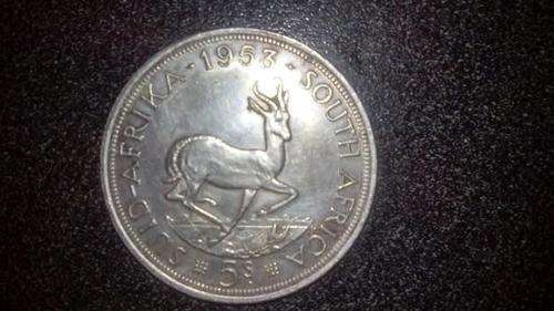 1953 5 Shilling Union of South Africa Coin