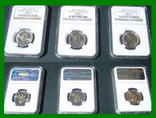 $$$$ A CRAZY R1 START FOR A NGC GRADED N/MANDELA 2008 B/DAT SET MS 65.66.67 $$$$$