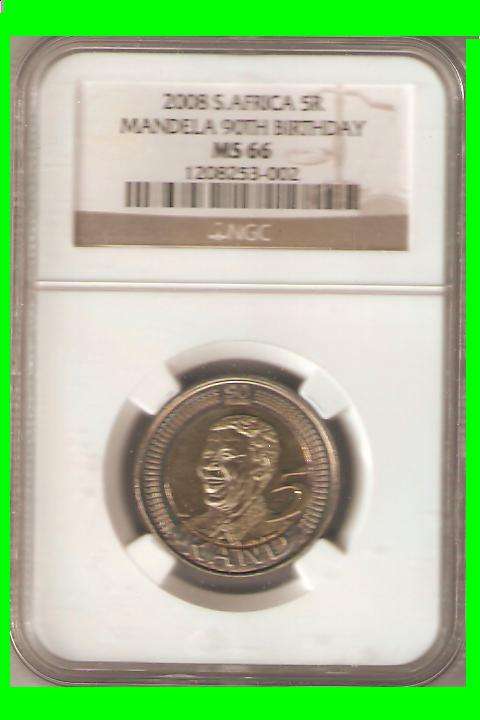 $$$$$ A CRAZY R1 START FOR A MS 66 2008 N/MANDELA B/DAY COIN $$$$