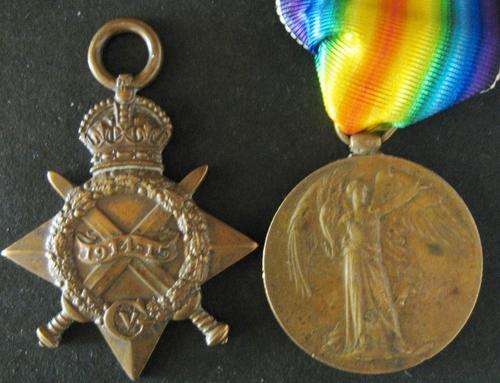 Pair of W.W.1. medals issued to private P Gendall  S.A.V.R