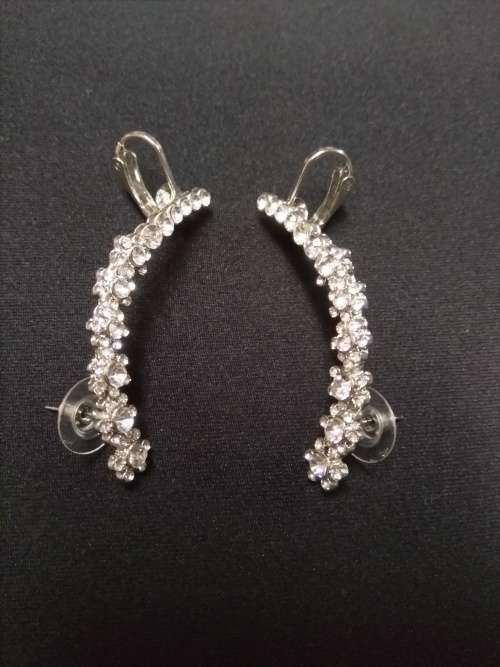 Rhodium and Rhinestones earrings