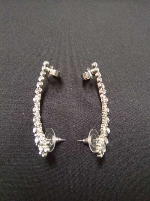 Rhodium and Rhinestones earrings