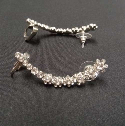 Rhodium and Rhinestones earrings