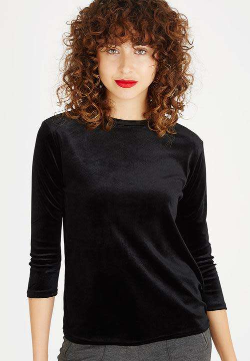 Black velvet top