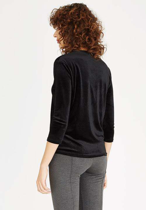 Black velvet top