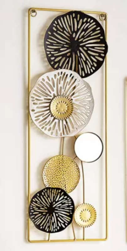 Metal wall art with mirror