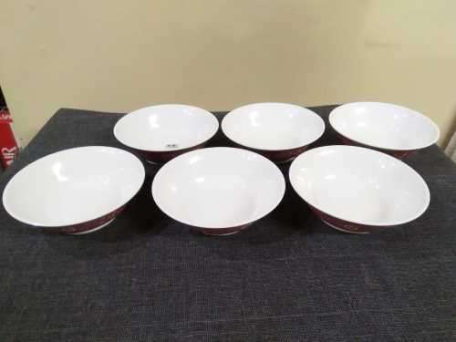 Chinese 6 Soup Bowl Set