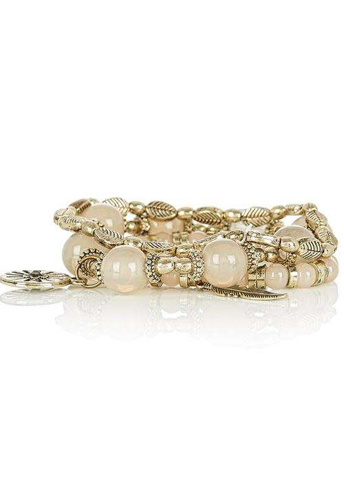 Charm Bracelet 3 piece Cream/Gold New stunning gift