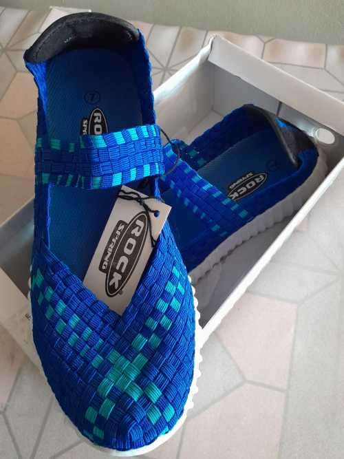 Rock Spring slip on comfort shoes - White/Blue