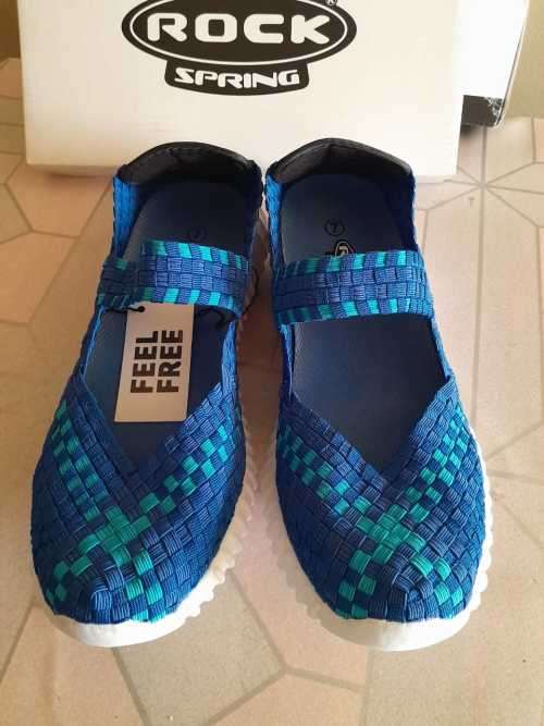 Rock Spring slip on comfort shoes - White/Blue