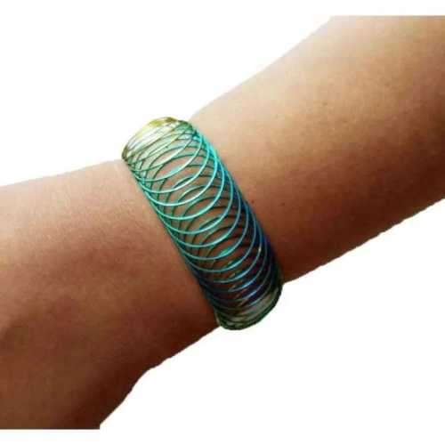 Vintage slinky rainbow bracelet adjustable