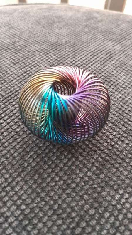 Vintage slinky rainbow bracelet adjustable
