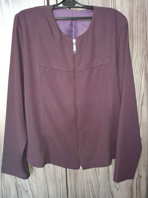 Plum blazer pants suit