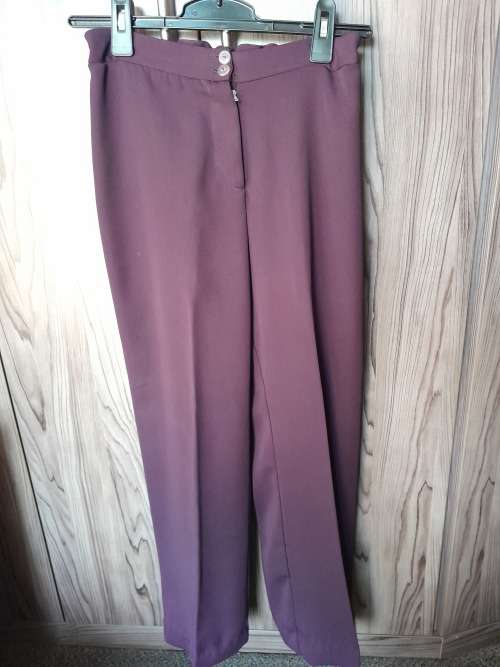 Plum blazer pants suit