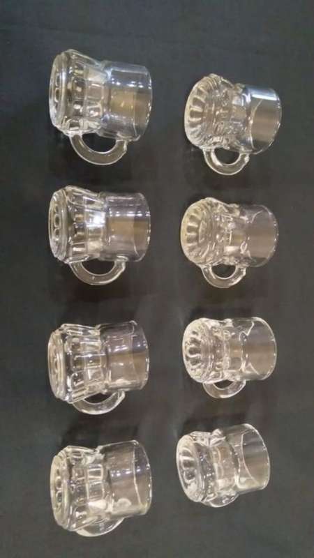 Beer mug Shot glasses x 8