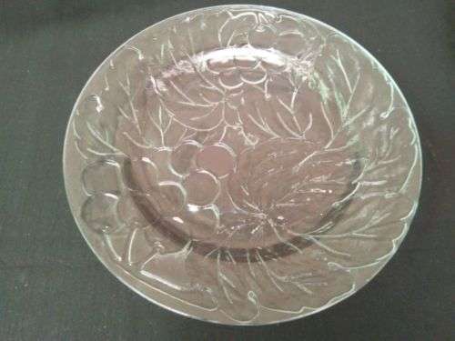 Set of 2 Large Glass parcel gifting or serving plates - Embossed, New
