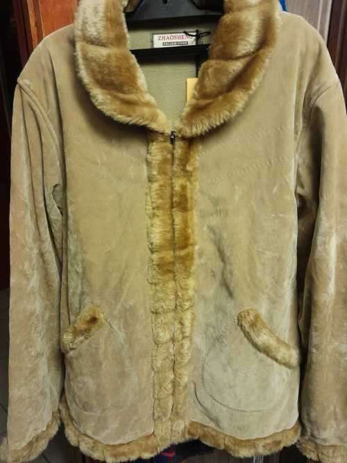Plush thick faux fur winter jacket