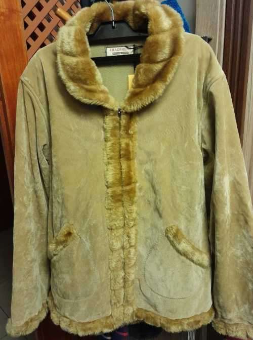 Plush thick faux fur winter jacket