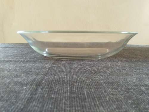 Arcoroc clear glass shallow bowl