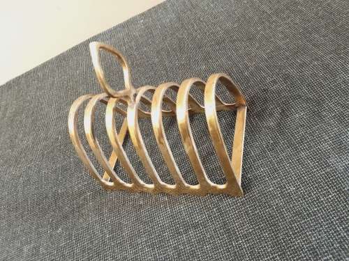 Vintage brass toast rack stand