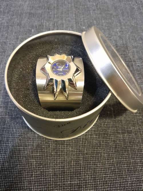 Stainless steel cuff bracelet watch Diva