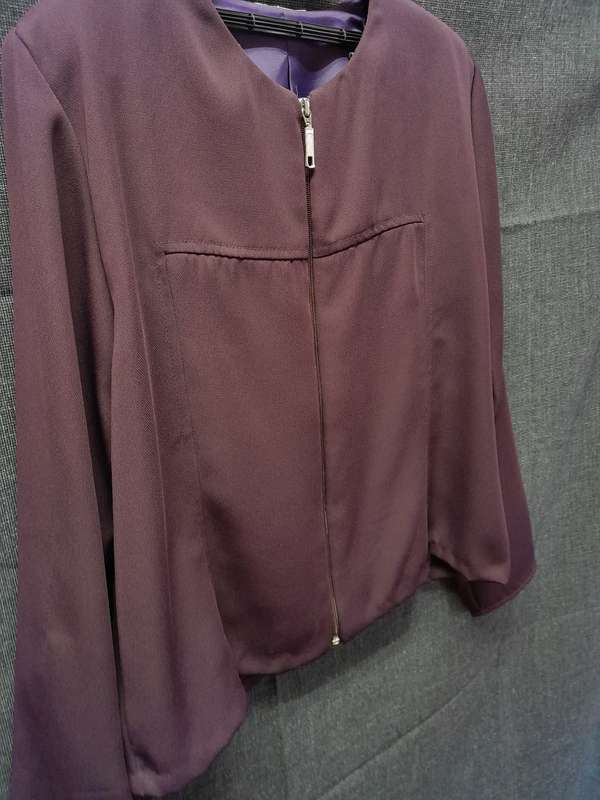 Plum blazer pants suit