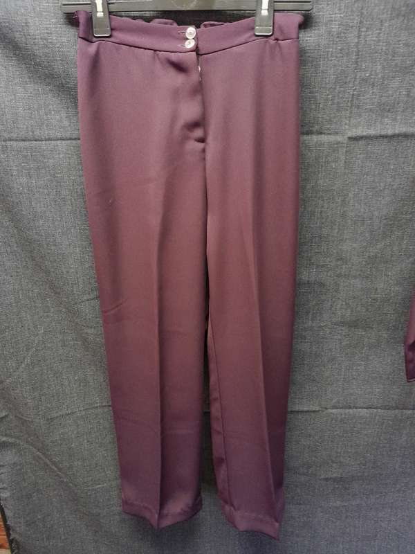 Plum blazer pants suit