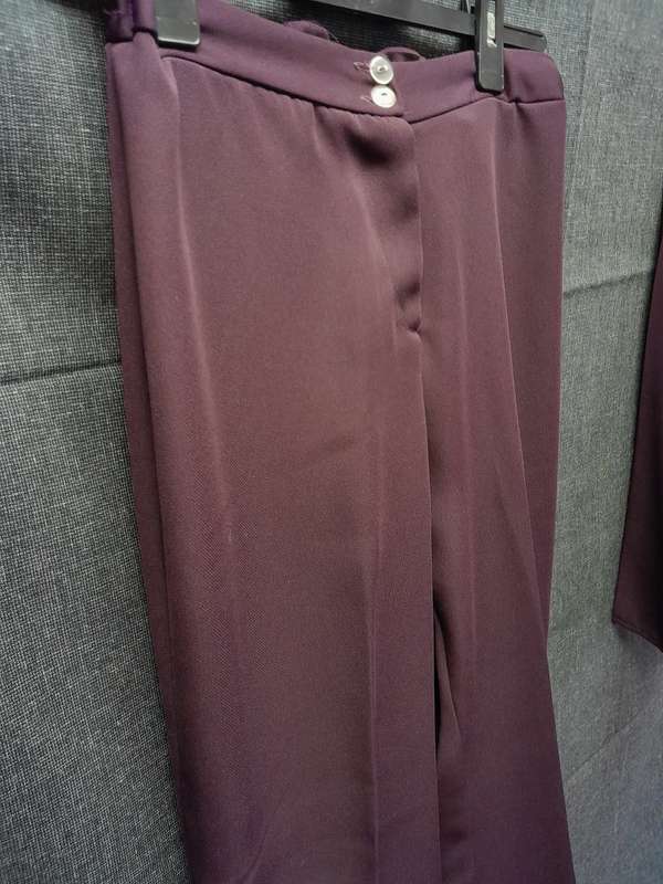Plum blazer pants suit