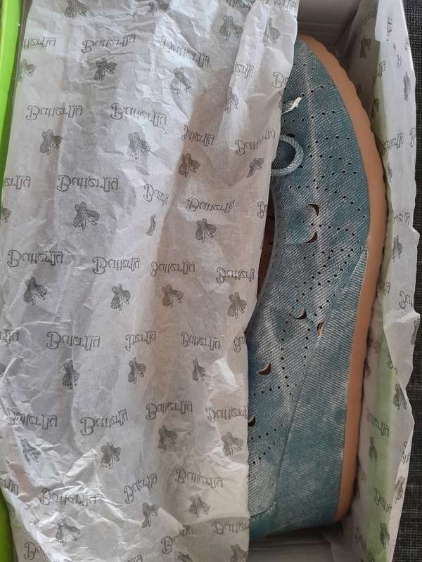 Butterfly feet Denim wedge shoes