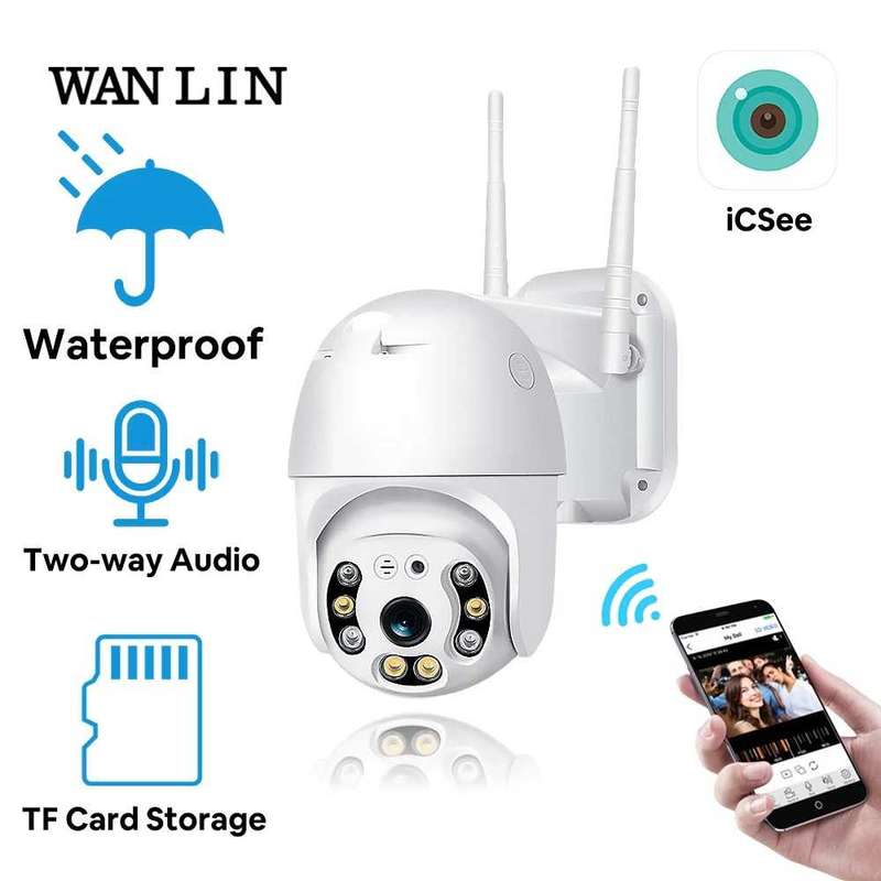 Smart Outdoor Wifi surveillance Camera 1080HD with motion tracking Pan/Tilt