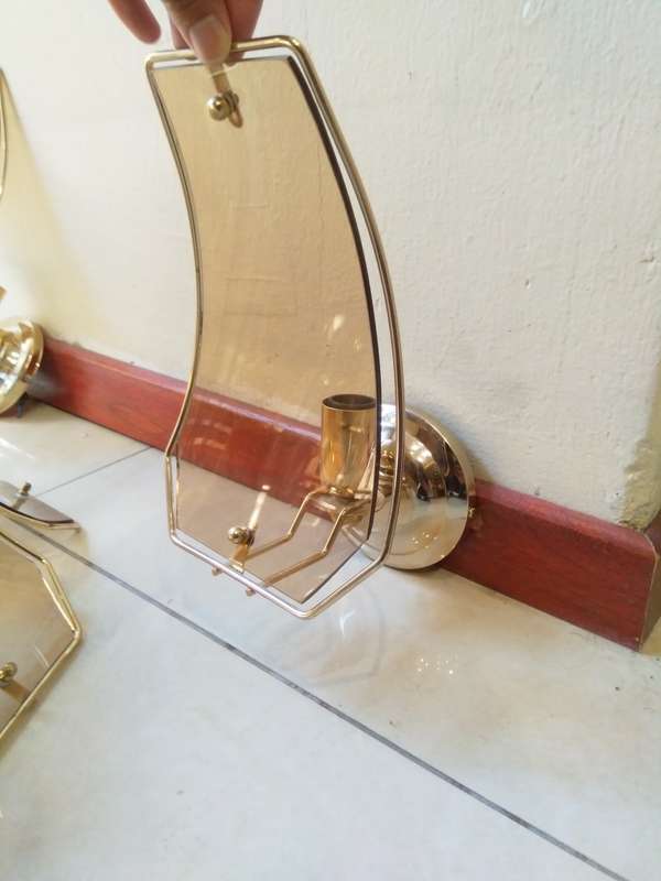 Vintage pendant light fitting and 2 wall lights