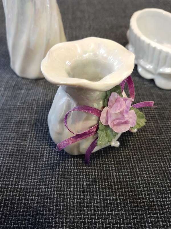 Marble ceramic ornaments 3 piece set