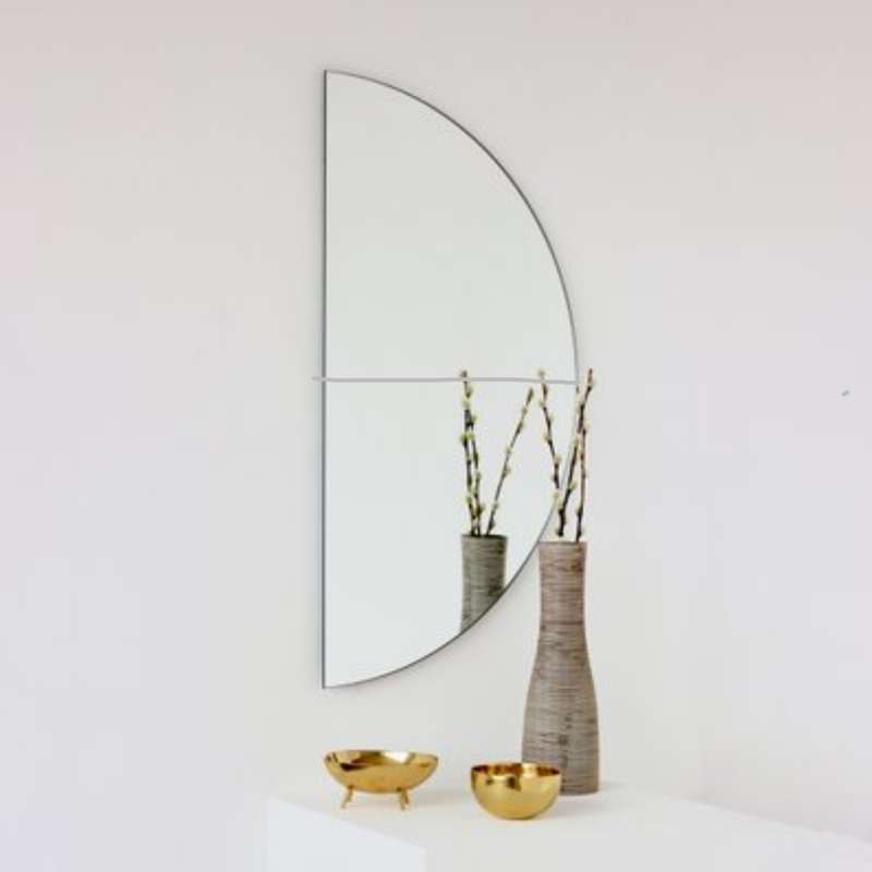 Wall mirror - 6 adhesive glass mirror tiles