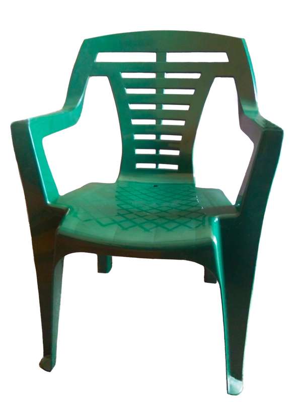 Plastic Chair with arm rests - High quality, Dark Green