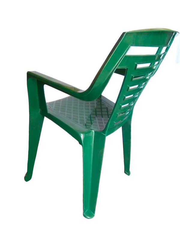 Plastic Chair with arm rests - High quality, Dark Green