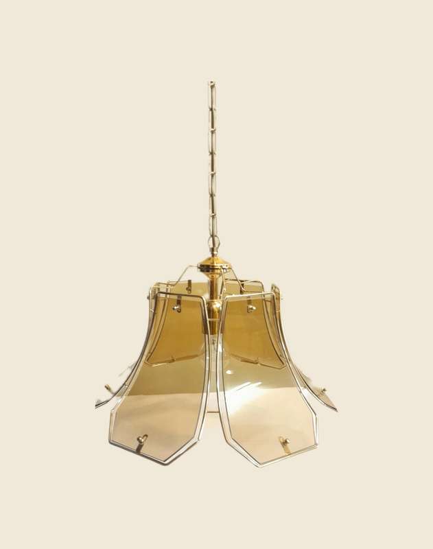 Vintage pendant light fitting and 2 wall lights